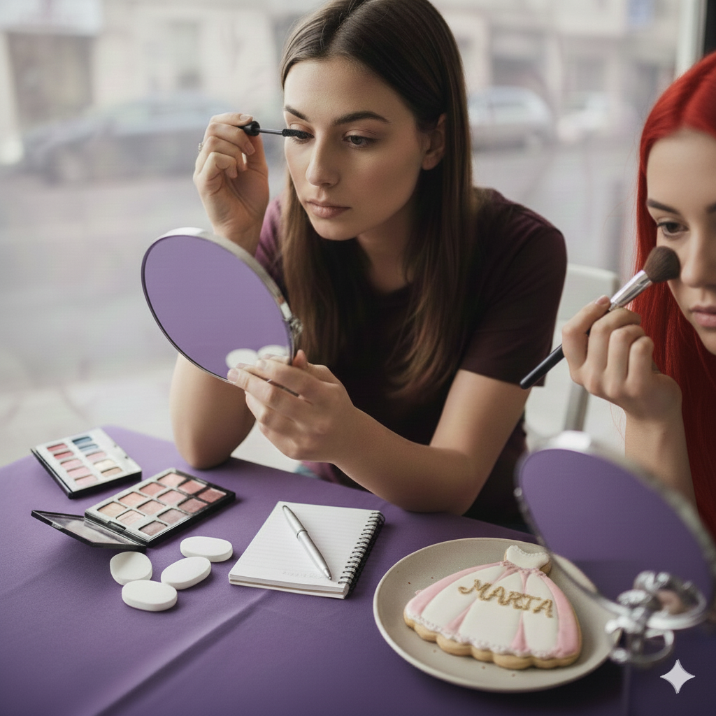 Beauty party en Salamanca. Actividades para despedidas de soltera en Salamanca. talleres para grupos en Salamanca. Actividad de maquillaje en Salamanca para grupos de despedida de soltera